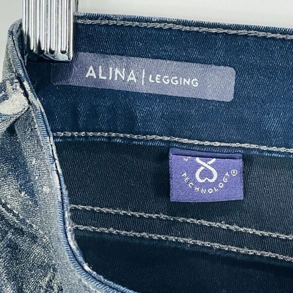 NYDJ‎ Not Your Daughter's Jeans Alina Grey Sparkle Slim Leggings Pants Women's 0 - Picture 6 of 8